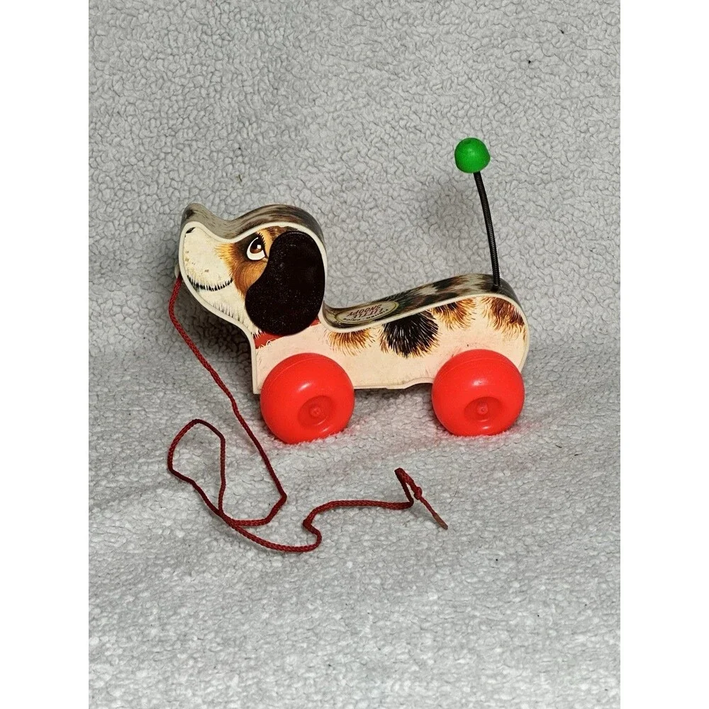 Fisher-Price 1965 Vintage Little Snoopy Dog Pull Toy Made in Mexico
